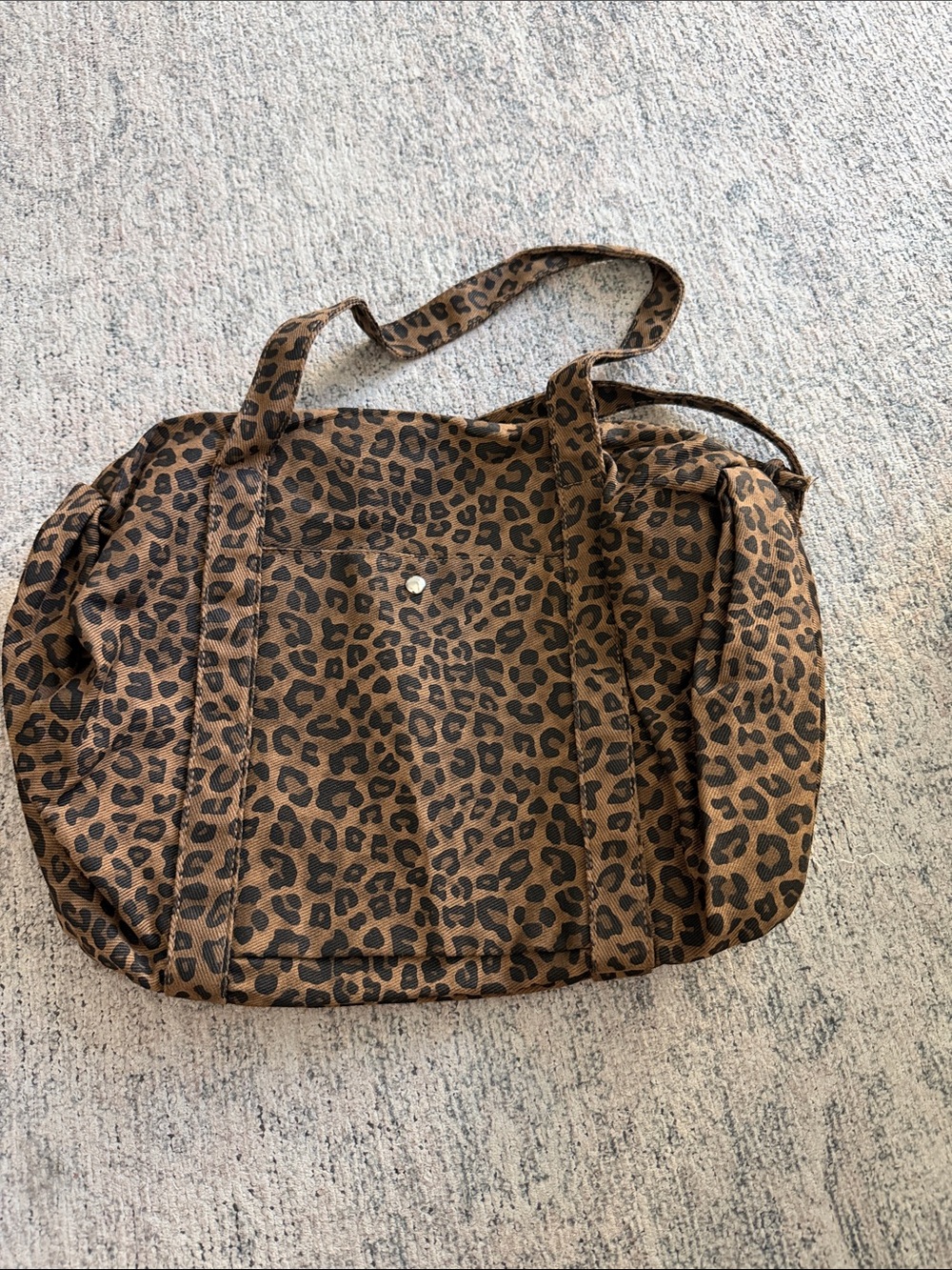 SHEIN Leopard Print Tote Bag in Brown and Black